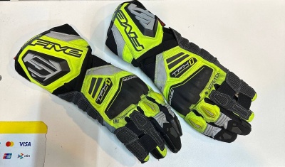 FIVE Перчатки TFX1 GTX fluoyellow/grey (S)_левая_лопнула_брак фото в интернет-магазине FrontFlip.Ru
