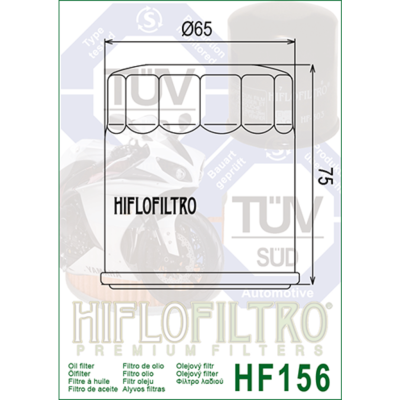 HIFLOFILTRO Масляные фильтры (HF156) фото в интернет-магазине FrontFlip.Ru