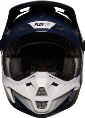 Мотошлем Fox V2 Mastar Helmet Navy фото в интернет-магазине FrontFlip.Ru