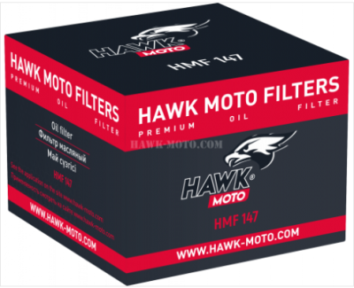 Фильтр масляный HAWK MOTO HFM 147 фото в интернет-магазине FrontFlip.Ru