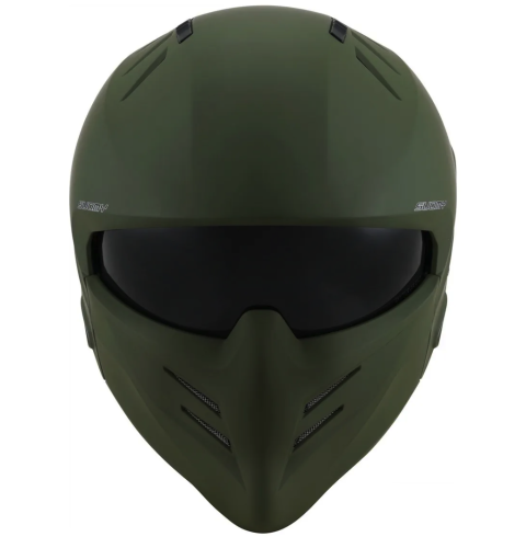 [SUOMY] Мотошлем ARMOR PLAIN, цвет Зеленый Матовый фото в интернет-магазине FrontFlip.Ru