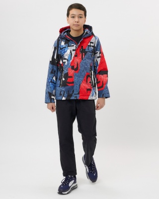 Куртка демисезонная для мальчика красного цвета 107Kr фото в интернет-магазине FrontFlip.Ru