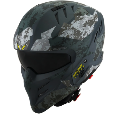 [SUOMY] Мотошлем ARMOR URBAN SQUAD CAMOUFLAGE, цвет Серый Матовый фото в интернет-магазине FrontFlip.Ru