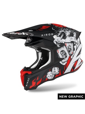 AIROH шлем кросс TWIST 2.0 HELL MATT фото в интернет-магазине FrontFlip.Ru