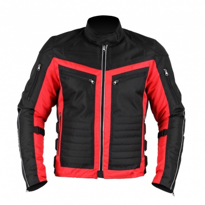 Куртка мужская INFLAME K10520 текстиль, цвет черно-красный фото в интернет-магазине FrontFlip.Ru