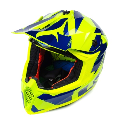 Шлем MT FALCON CRUSH B7 Gloss Blue фото в интернет-магазине FrontFlip.Ru
