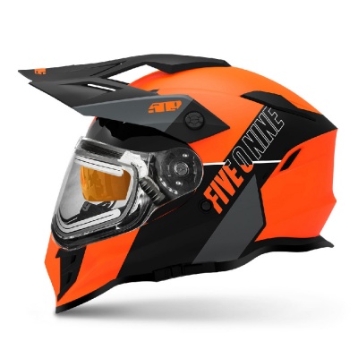 Снегоходный шлем с подогревом визора 509 Delta R3L Ignite Orange Gray фото в интернет-магазине FrontFlip.Ru