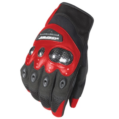 AGVSPORT Кожаные перчатки Jet красные фото в интернет-магазине FrontFlip.Ru