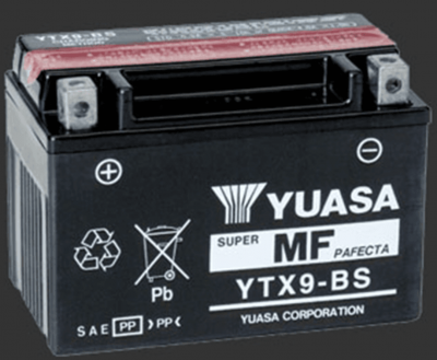 YUASA   Аккумулятор  YTX9-BS с электролитом фото в интернет-магазине FrontFlip.Ru