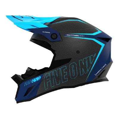 Снегоходный шлем 509 Altitude 2.0 Carbon 3K High-Flow Cyan Navy фото в интернет-магазине FrontFlip.Ru