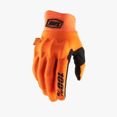 Мотоперчатки 100% Cognito D3O Glove Fluo Orange/Black фото в интернет-магазине FrontFlip.Ru