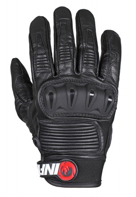 Перчатки (дорожные) мужские INFLAME STREET RACER, кожа, цвет черный фото в интернет-магазине FrontFlip.Ru