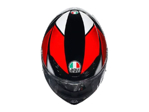 AGV Шлем K-6 E2206 HYPHEN BLACK/RED/WHITE фото в интернет-магазине FrontFlip.Ru