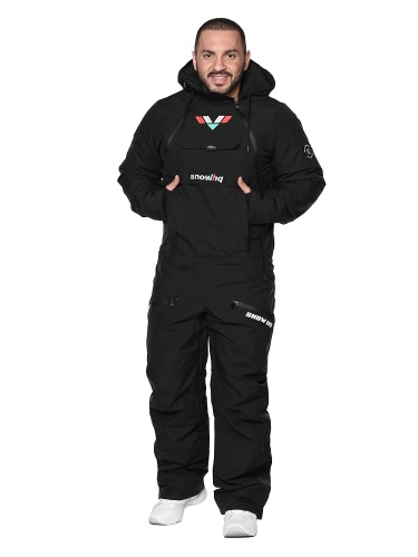 SNOW HEADQUARTER NEW Горнолыжный мужской комбинезон AA-0212 Черный фото в интернет-магазине FrontFlip.Ru