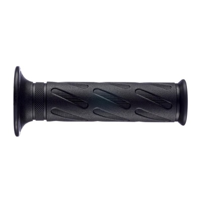 [ARIETE] Ручки руля (комплект) SUZUKI style #2 22-25мм/120мм, открытые, цвет Черный фото в интернет-магазине FrontFlip.Ru