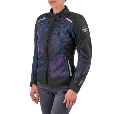 Куртка текстильная  лето MOTEQ Destiny женская черный/фиолетовый фото в интернет-магазине FrontFlip.Ru
