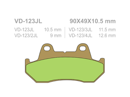 VESRAH Тормозные колодки  VD-123/3JL  (242) фото в интернет-магазине FrontFlip.Ru