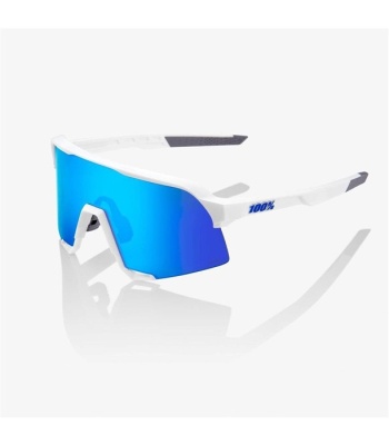Очки спортивные 100% S3 Matte White / HIPER Blue Multilayer Mirror Lens (61034-407-02) фото в интернет-магазине FrontFlip.Ru