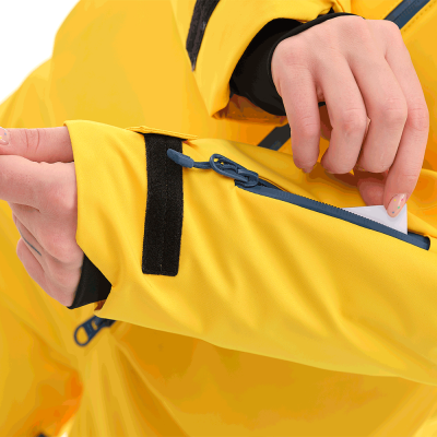 Dragonfly Куртка горнолыжная утепленная Gravity Premium WOMAN Yellow-Dark Ocean фото в интернет-магазине FrontFlip.Ru
