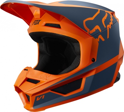 Мотошлем подростковый Fox V1 Przm Youth Helmet Orange фото в интернет-магазине FrontFlip.Ru
