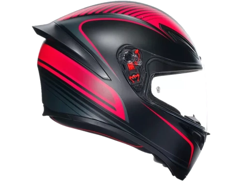 AGV Шлем K-1 E2206 WARMUP BLACK/PINK фото в интернет-магазине FrontFlip.Ru