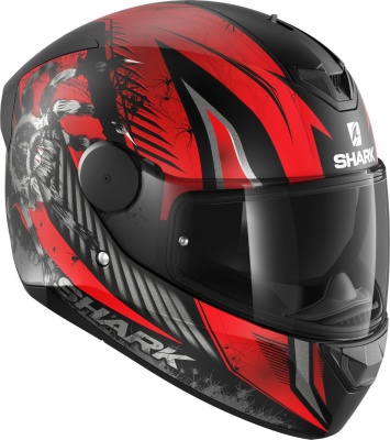 Шлем SHARK D-SKWAL 2 ATRAXX MAT Black/Red фото в интернет-магазине FrontFlip.Ru