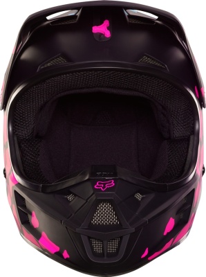 Мотошлем Fox V1 Grav Helmet Black/Pink фото в интернет-магазине FrontFlip.Ru