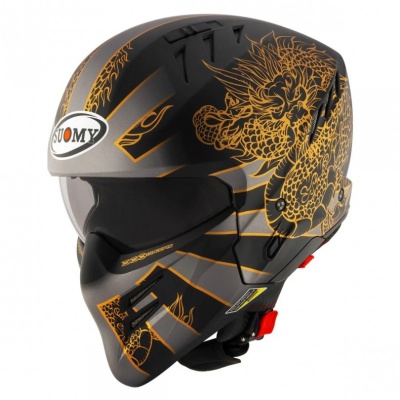 [SUOMY] Мотошлем ARMOR DRAGON, цвет Серый Матовый фото в интернет-магазине FrontFlip.Ru