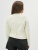 Короткая кожаная куртка женская белого цвета 245Bl фото в интернет-магазине FrontFlip.Ru