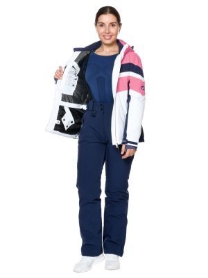 SNOW HEADQUARTER Горнолыжный костюм женский B-8819 Персиковый фото в интернет-магазине FrontFlip.Ru