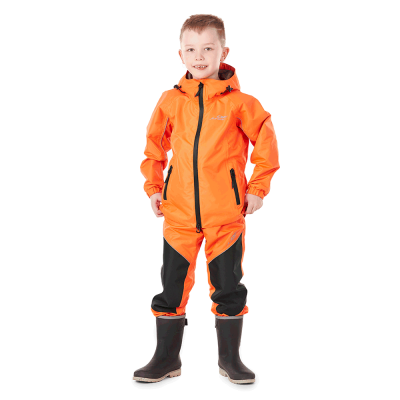 Dragonfly Детский комплект дождевой (куртка, брюки) EVO Kids ORANGE (мембрана) фото в интернет-магазине FrontFlip.Ru
