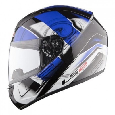 Мотошлем LS2  FF352  ACTION WHITE BLUE фото в интернет-магазине FrontFlip.Ru