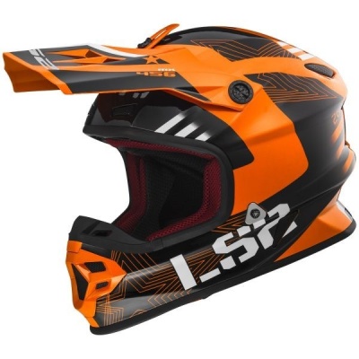 Мотошлем кроссовый LS2 MX456 LIGHT RALLIE ORANGE BLACK фото в интернет-магазине FrontFlip.Ru