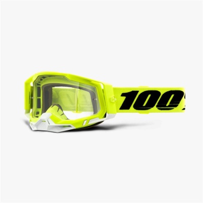 Очки 100% Racecraft 2 Goggle Yellow / Clear Lens фото в интернет-магазине FrontFlip.Ru