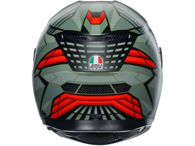 AGV Шлем K-3 E2206 DECEPT MATT BLACK/GREEN/RED фото в интернет-магазине FrontFlip.Ru