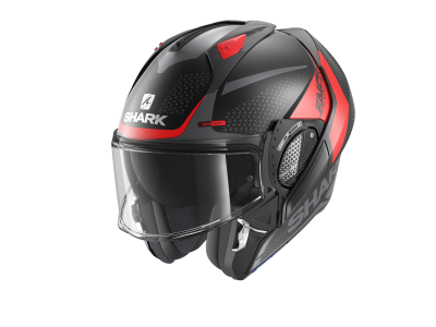 Шлем SHARK EVO GT ENCKE MAT Black/Red фото в интернет-магазине FrontFlip.Ru