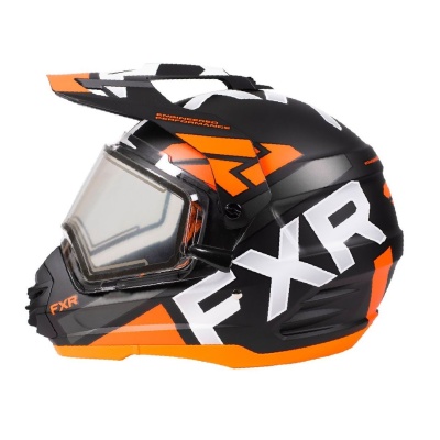 Шлем FXR Torque X Evo с подогревом Black/Orange/Char фото в интернет-магазине FrontFlip.Ru