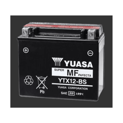YUASA   Аккумулятор  YTX12-BS с электролитом фото в интернет-магазине FrontFlip.Ru