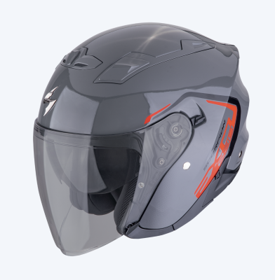 [SCORPION EXO] Мотошлем EXO-230 CIT-E, цвет Серый/Красный фото в интернет-магазине FrontFlip.Ru
