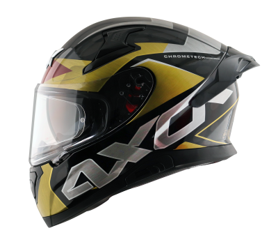 Шлем AXOR APEX CHROMTECH, цвет красный/чёрный/золото фото в интернет-магазине FrontFlip.Ru