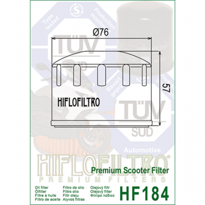 HIFLOFILTRO Масляные фильтры (HF184) фото в интернет-магазине FrontFlip.Ru