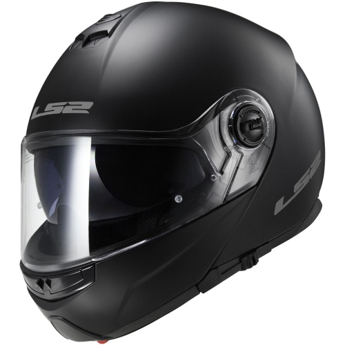 LS2 Мотошлем FF325 STROBE SNOW Solid черный фото в интернет-магазине FrontFlip.Ru