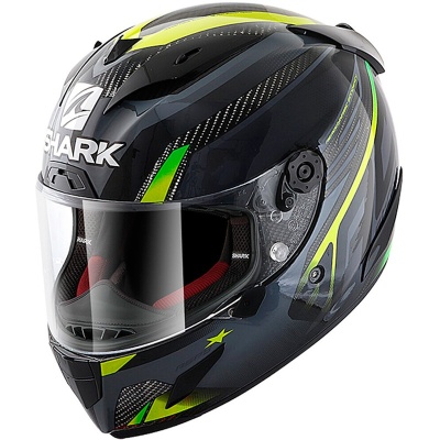 Шлем Shark RACE-R PRO CARBON ASPY Black/Anthracite/Yellow фото в интернет-магазине FrontFlip.Ru