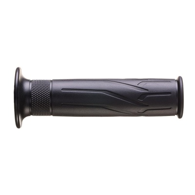 [ARIETE] Ручки руля (комплект) YAMAHA style #4 22-25мм/125мм, открытые, цвет Черный фото в интернет-магазине FrontFlip.Ru