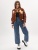 Кожаный бомбер женский коричневого цвета 3609K фото в интернет-магазине FrontFlip.Ru