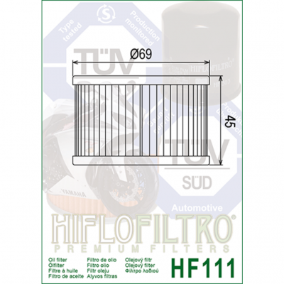 HIFLOFILTRO Масляные фильтры (HF111) фото в интернет-магазине FrontFlip.Ru