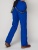 Полукомбинезон брюки горнолыжные женские синего цвета 2221S фото в интернет-магазине FrontFlip.Ru