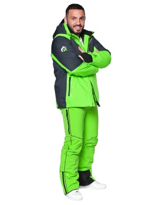 SNOW HEADQUARTER Горнолыжный костюм мужской A-8961 Салатовый фото в интернет-магазине FrontFlip.Ru