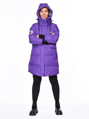 SNOW HEADQUARTER Зимняя куртка женская B-0113 Фиолетовый фото в интернет-магазине FrontFlip.Ru