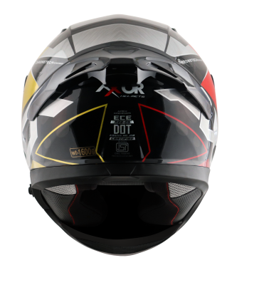 Шлем AXOR APEX CHROMTECH, цвет красный/чёрный/золото фото в интернет-магазине FrontFlip.Ru